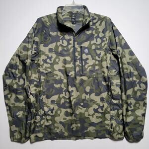MOUNTAIN HARDWEAR KOR PRESHELL CAMO MEN Large OM7395 Lightweight Packable Rare